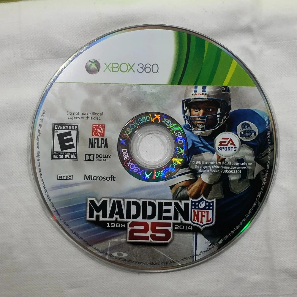 XBOX 360 EA SPORTS MADDEN NFL 25TH ANNIVERSARY